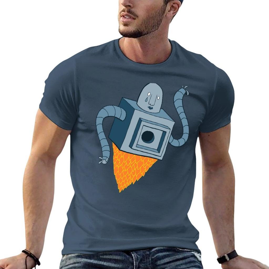 Sad Robot Sails Into The Void Tshirt Plus Size Quick Dry Sports Tee