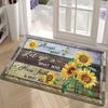 A Door Mat Featuring Nordic-Style Printed Sunflowers, Designed for Entryways for Home Corridors And Entrances Home Decor