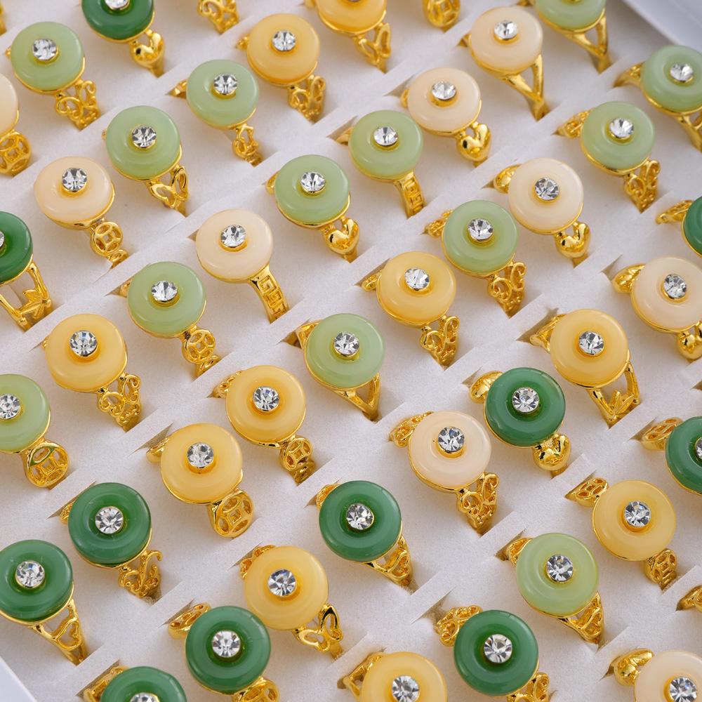 10Pcs female round alloy ring accessory, finger ring for hand decoration, jewelry accessory