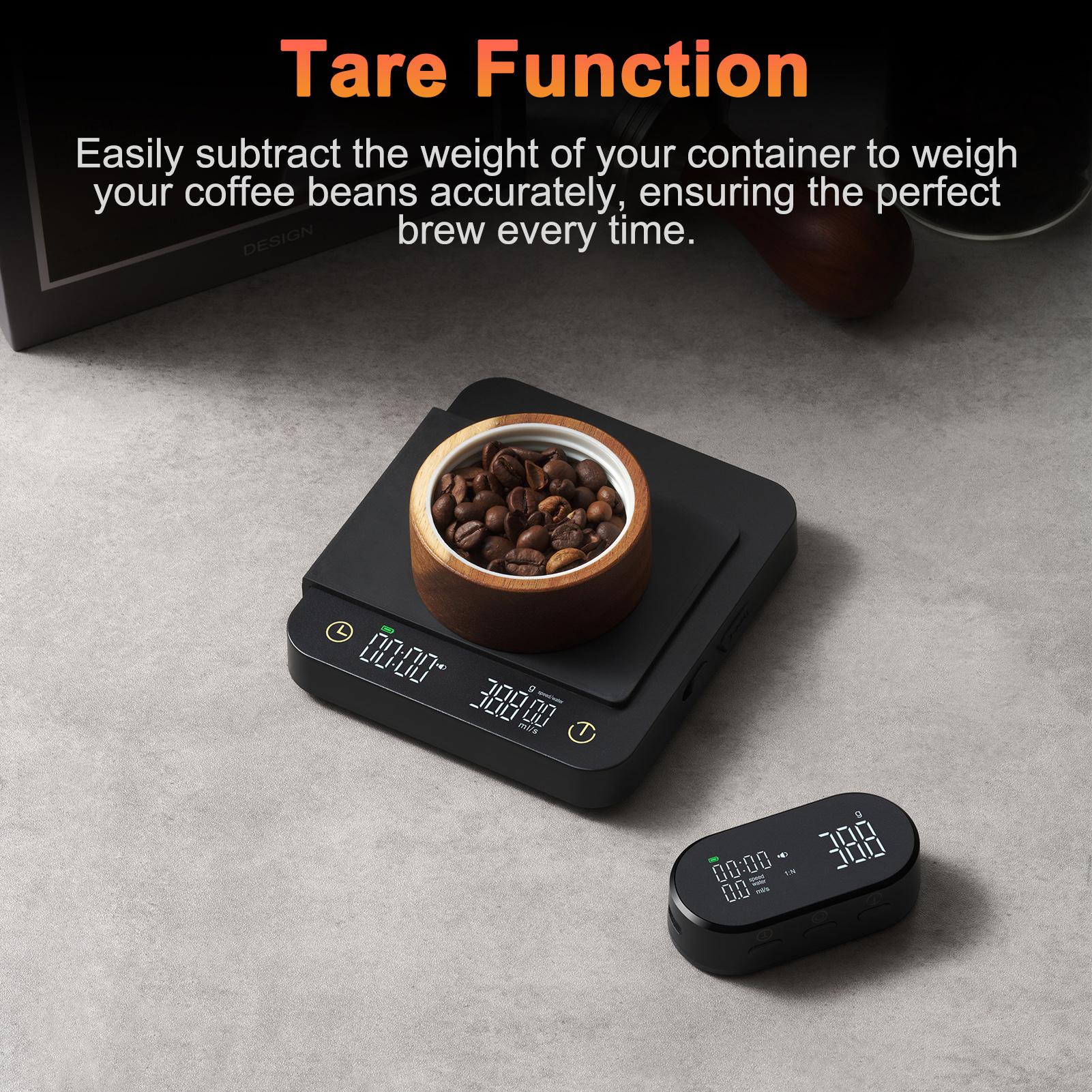 

Цифровые кофейные весы с таймером и беспроводным дисплеем 3 кг 0,1 г Точные кухонные весы для