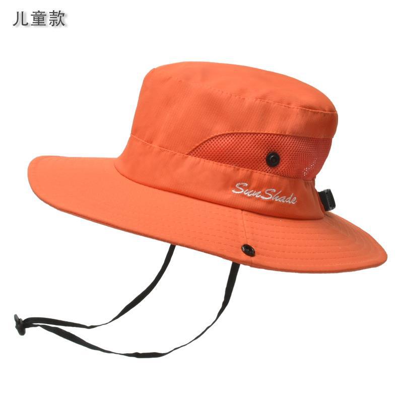 Sommer Damen Outdoor Sonnenhut Zopfloch Fischerhut Sonnenschutz Sonnenhut atmungsaktiv Bergsteigerhut Eltern-Kind-Modell