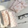 New Pink Heart Small Glasses Bag Flower Bear and Strawberry Pencil Pouch Cute Sweet Women Makeup Bag Gifts