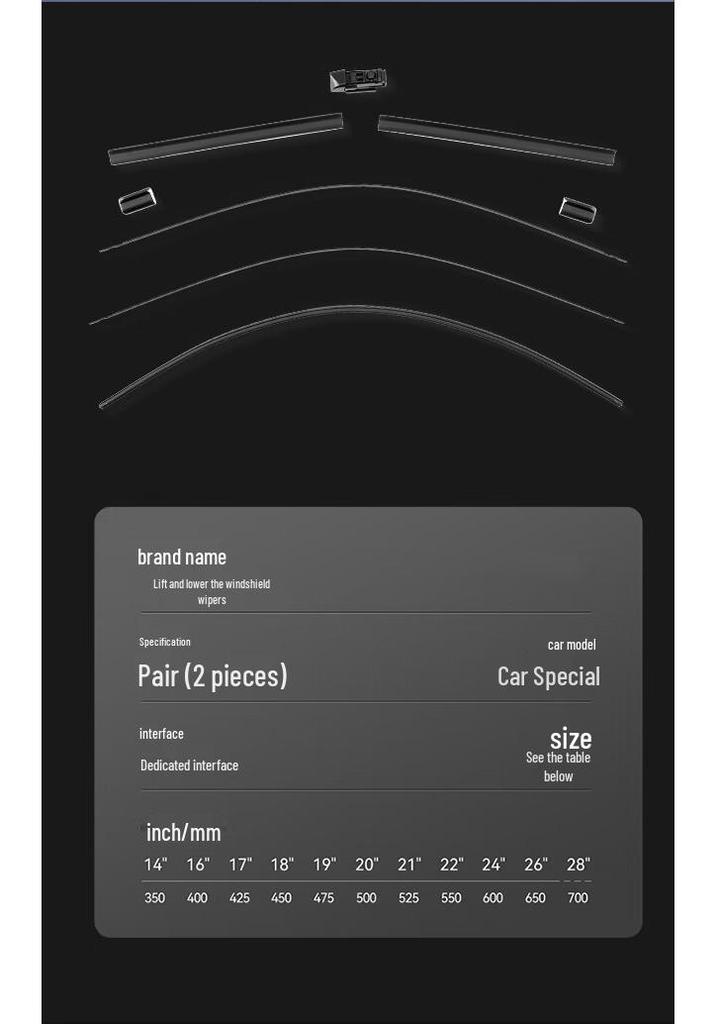Roewe 360 (2015-2018) Rahmenlose Scheibenwischer