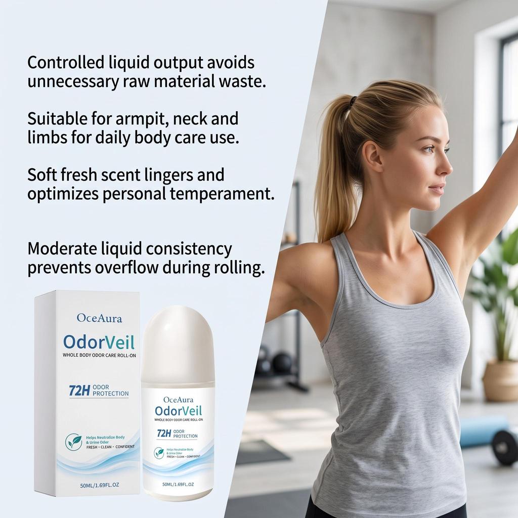 OceAura body care ball mint fragrance ball design underarm refreshing, clean, gentle and non-stick daily care 50ml