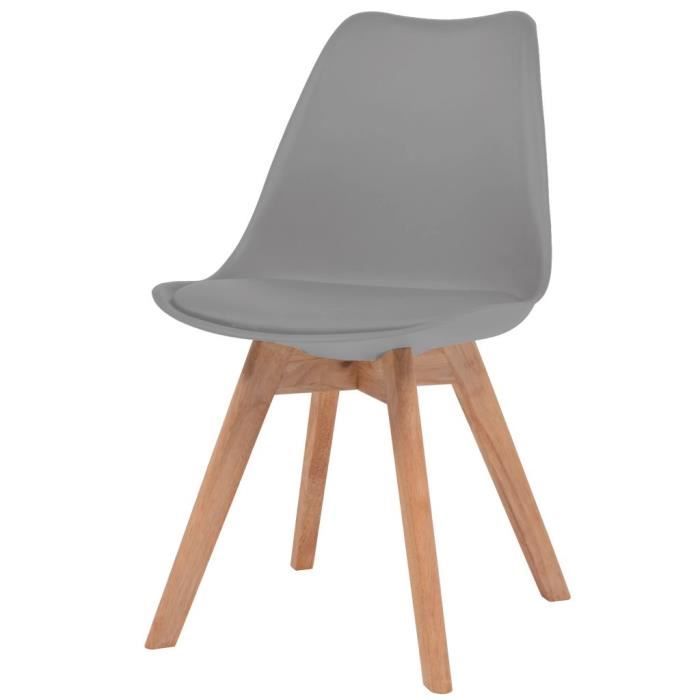 VidaXL Chaises de salle à manger 6 pcs Gris Similicuir