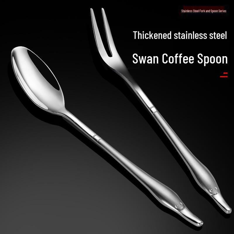 Creative Andromeda Stainless Steel Fruit Fork and Coffee Spoon Set