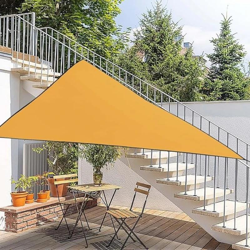 3x3x3M Foldable Waterproof Triangle Sunshade Sail Shed Outdoor Activities Backyard Sunshade Tent Camping Tent Beach Canopy