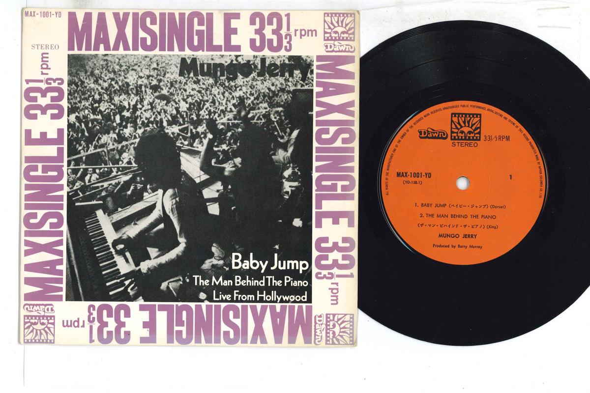 

7inch Record MUNGO JERRY - Baby Jump MAX1001YD DAWN 1971 Japan Rock Used