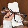 New Retro Wood Grain Myopia Anti-blue Light Mirror College Wind Frame Square Frame Plain TR Glasses Frame Women