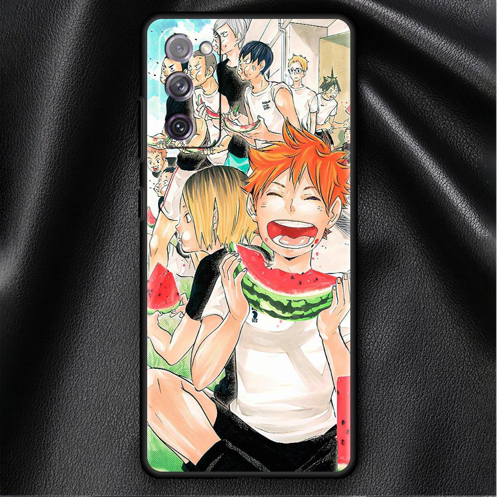 

Чехол для Samsung Galaxy S20 FE S22 Ultra S21 Plus, роскошный мягкий чехол для телефона S10 S9 S8 S10e S7, силиконовый чехол Haikyu!! Аниме оболочка Samsung S7