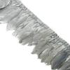 1Yards Spray Gold Silver Goose Feathers On Tape Fringe Trim Ribbon Dress Geese Feather Tims Clothes Sewing Fabric Decoration Diy