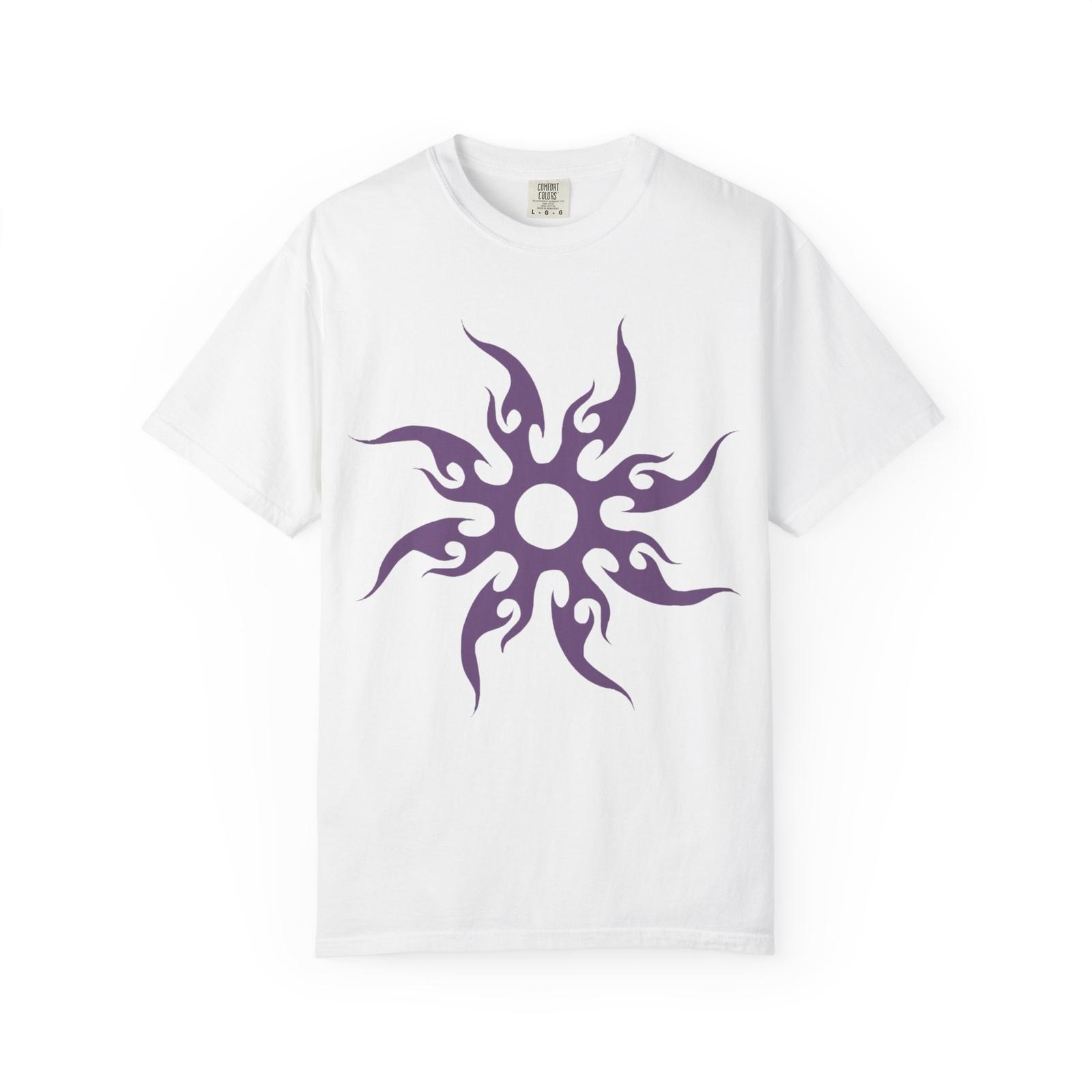 Trendy Forsaken Grape Unisex Dyed T-Shirt with Unique Flame Design, Summer XXL