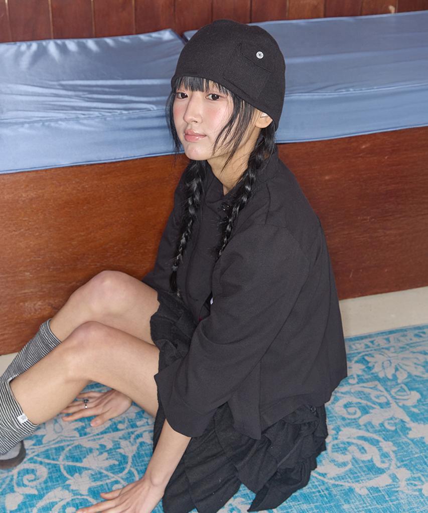 Kiibi Boki Pocket Beanie Black