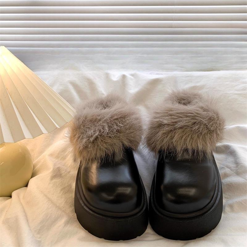 Thick-stitched Snow Boots with Cotton Lining, Women's New Style Retro Shoes, Anti-slip Shoes