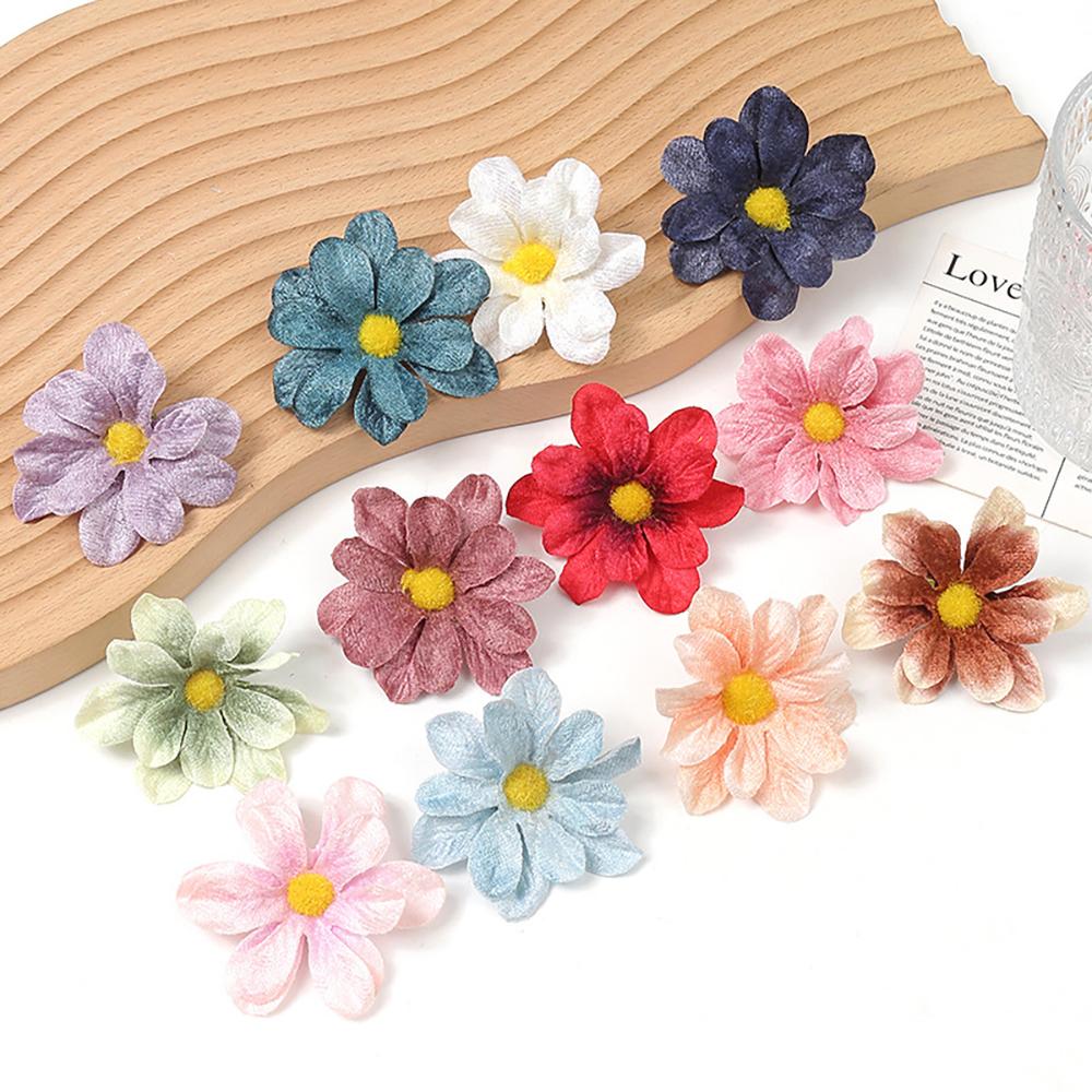 10Pcs 6cm Peony Silk Artificial Flowers Heads Craft Bridal Wreath Gift Accessories for Home Room Decoration DIY Wedding Decor