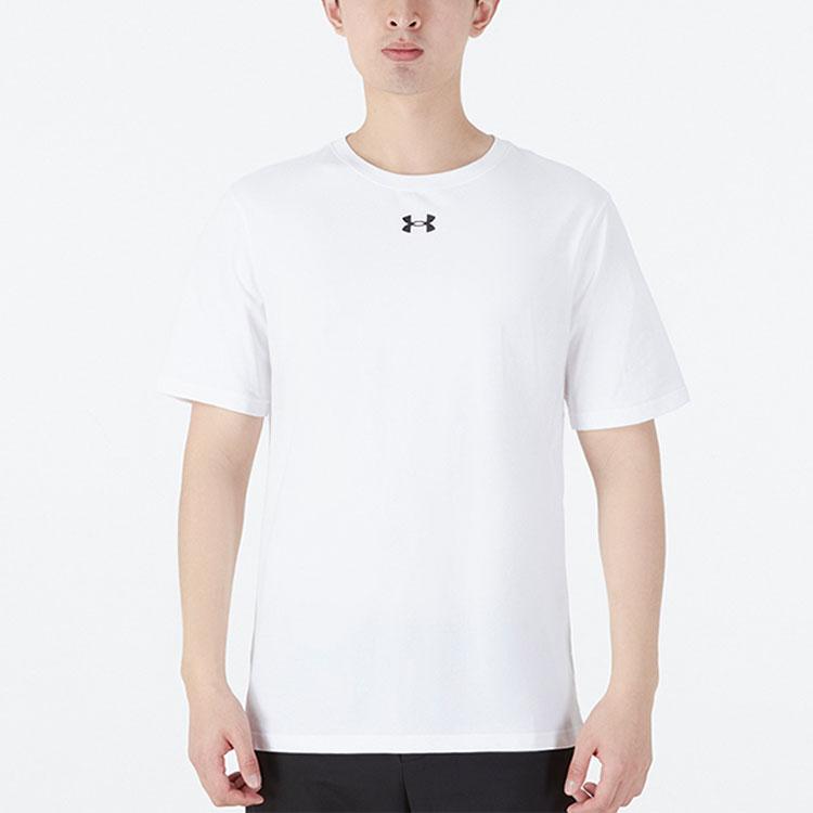 Under Armour Logo Print Pullover T-Shirt Men Tops White 21500539-100