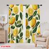 2 szt., druk płaski 2D Zasłona Popularny wzór liści cytryny Poliester (bez pręta) Wszechstronny Do Salonu, Sypialni, Domu