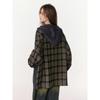 DIMANAF 2025 New Jacket Women Sweaters Plaid Coat Patchwork Cardigan Knitting Pockets Sweater