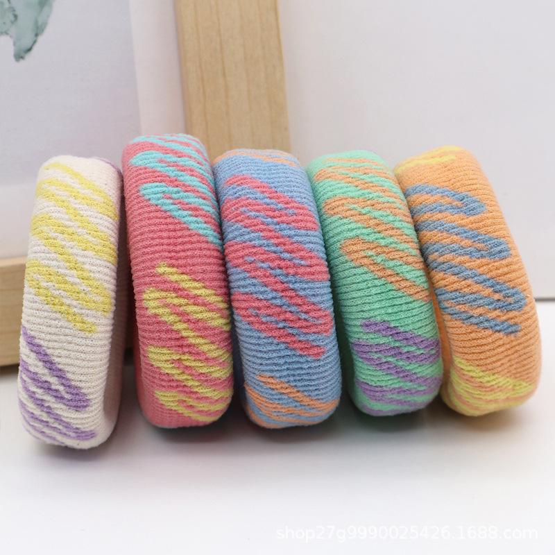 5 Pcs Simple Scrunchies Women Girls Elastic Hair Rubber Bands Accessories Tie Hair Ring Rope Headdress Headwear Ponytail Holder