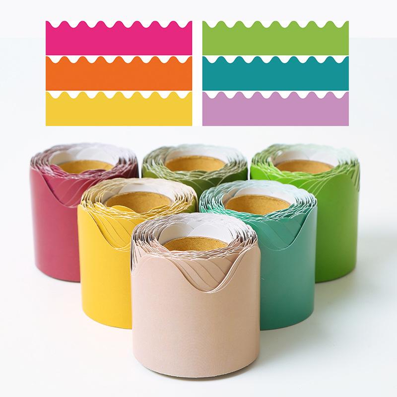 Solid Color Decorative Blackboard and Bulletin Board Border Stickers