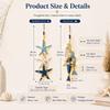 Hanging Lighted Wooden Fish Wall Decor Mediterranean Decorative Starfish  Restaurant Wall Art