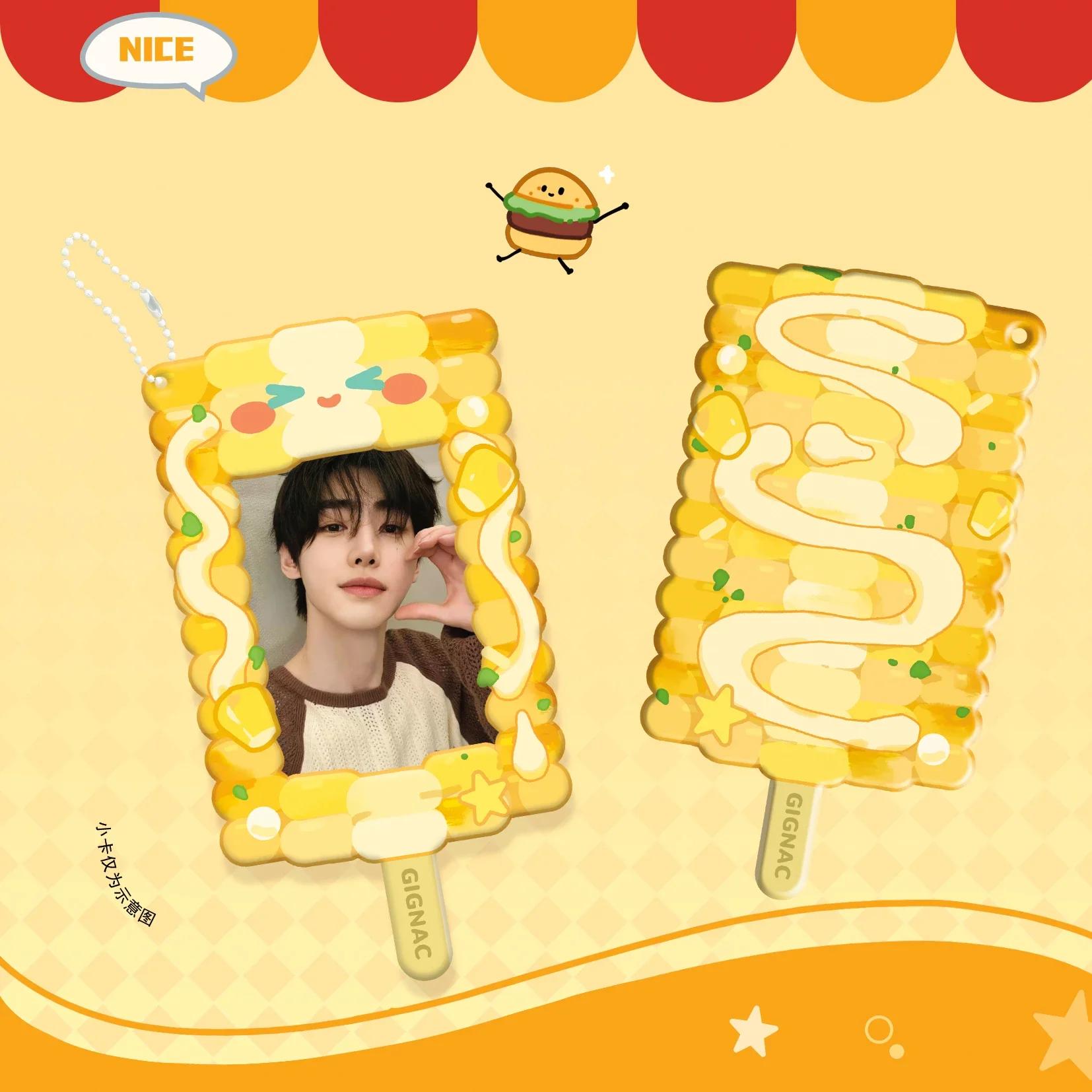 

Каваи Капибара Сэндвич Фоторамка Мультяшный Держатель для Фотокарточек Картофель Фри с Цепочкой 3 Дюйма K-pop Дисплей для Карт Оптом