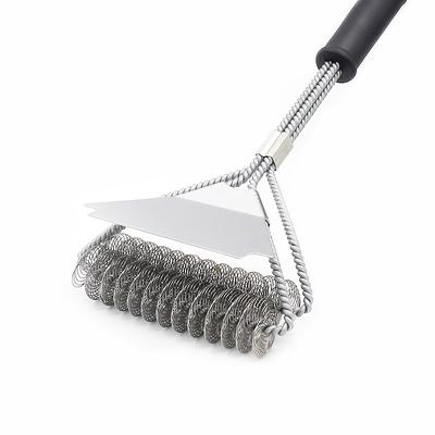 BBQ Grill Brush and Scraper Barbecue Kit Barbecue Cleaning Brush Stainless Steel Tools Wire Bristles Kitchen Accessories Gadgets