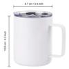 Clearance  Sales 25pcs 12oz Sublimation Stainless Steel Insulated Blanks Coffee Mug With Handle