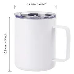 Clearance Sales 25pcs 12oz Sublimation Stainless Steel Insulated Blanks Coffee Mug With Handle