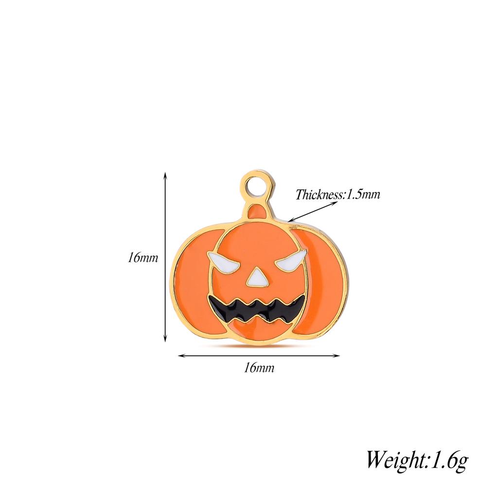 4Pcs/lot Halloween Charms Stainless Steel Pumpkin Ghost Bat Pendant for Making DIY Necklace Jewelry Accessories Supplies