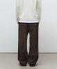 MUSINSA STANDARD 8W Corduroy One-Pleat Wide Elastic Pants [Brown]