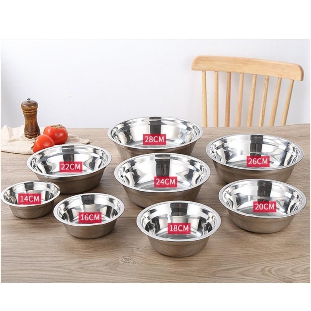 Stainless Steel Soup Pot Food Grade Salad Mixer Basin  Kitchen Cooking Tools
