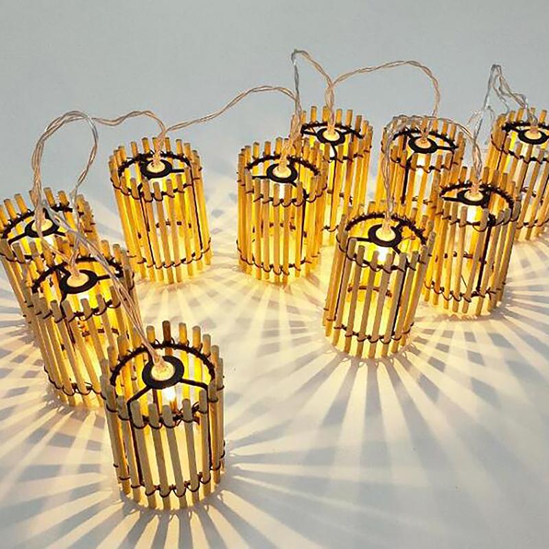 Piccolo paralume in bambù, paralume vintage, copri lampada a sospensione, accessorio decorativo per la luce