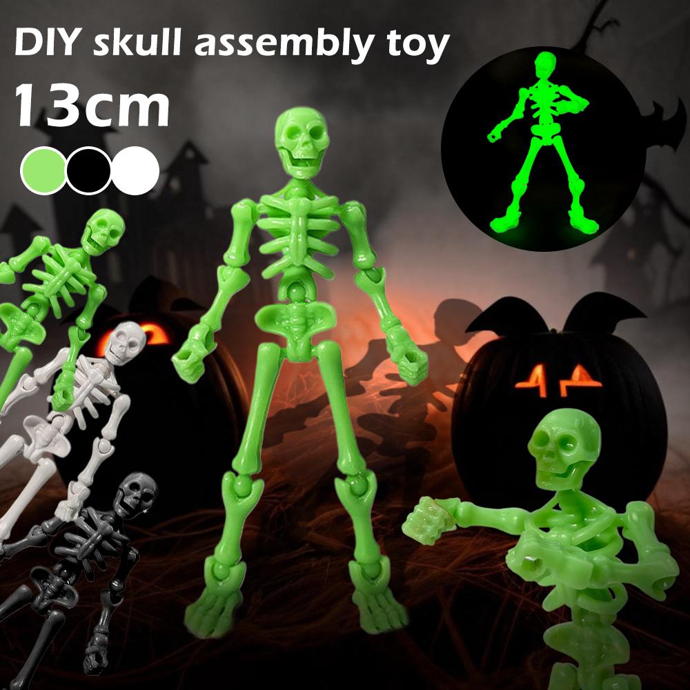 Halloween DIY Skeleton Halloween Party Plastic Skull Decoration For Home Garden Haunted House Props Kids Toy
