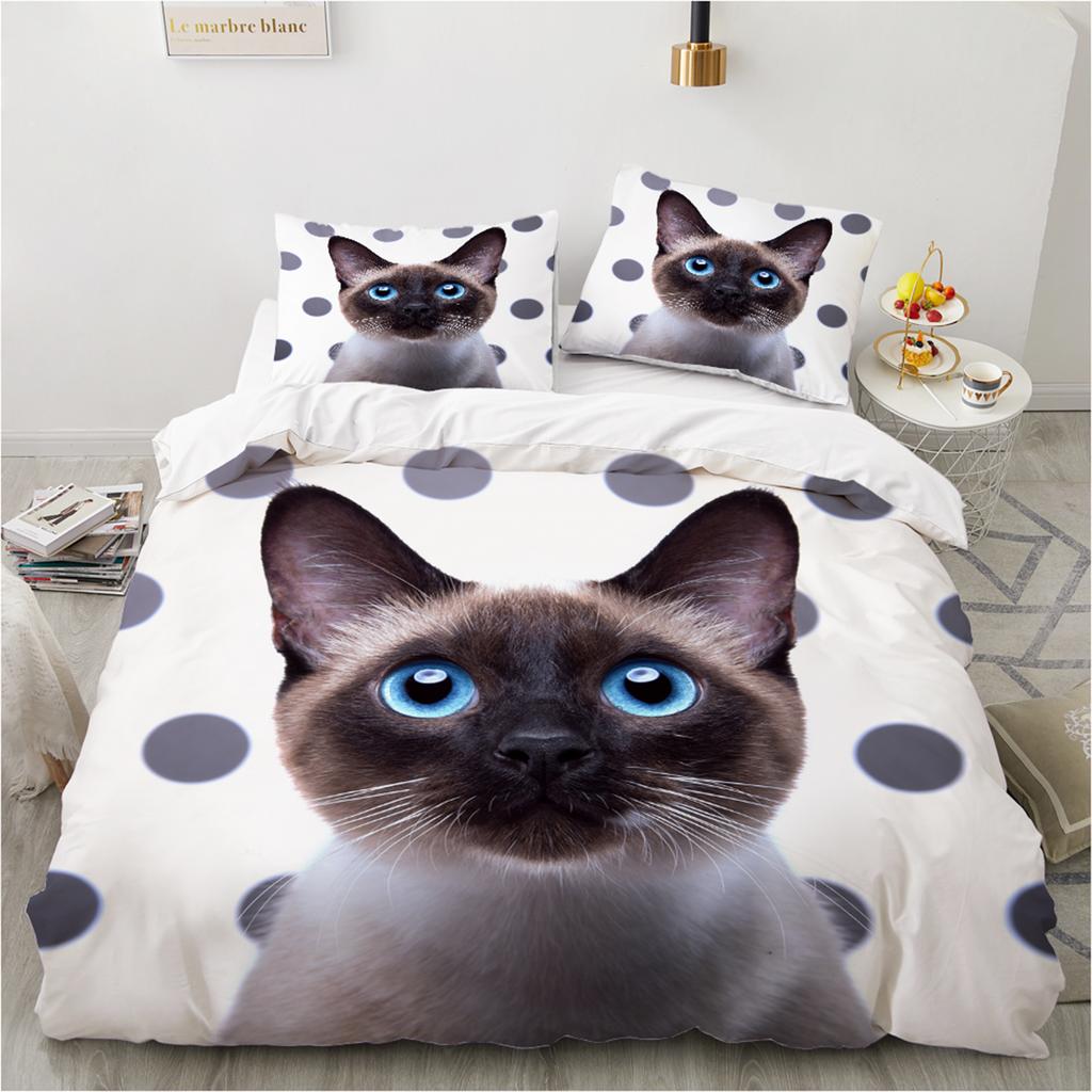 Border collie Bedding Set for Kids Boys, Cute Dog Cat Printed Duvet Cover Set, Twin/Full/Queen/King Bed Linen 200x200 140x200