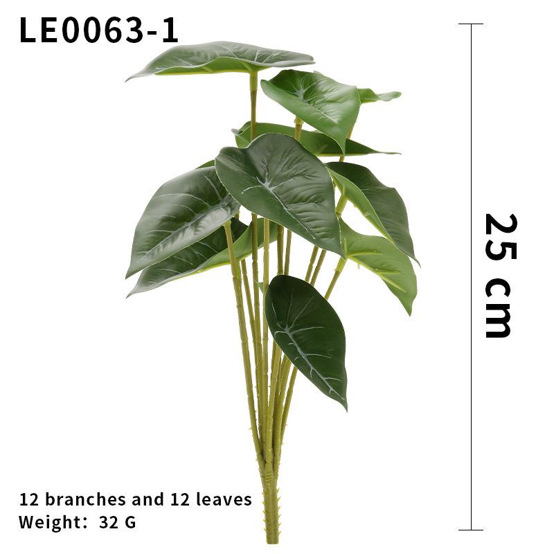 

Имитация зеленых растений с 12 головками цветного листового таро, домашний офис, фотография, украшение сцены своими руками (Без горшков)