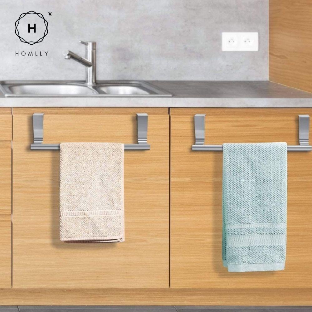 Homlly Basic Over Cabinet Door Stainless Steel Towel Bar Holders