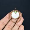 Mother of Pearl Pendant Gemstone Pendant Copper Electroformed Pendant, Handmade Jewelry Anniversary Gift