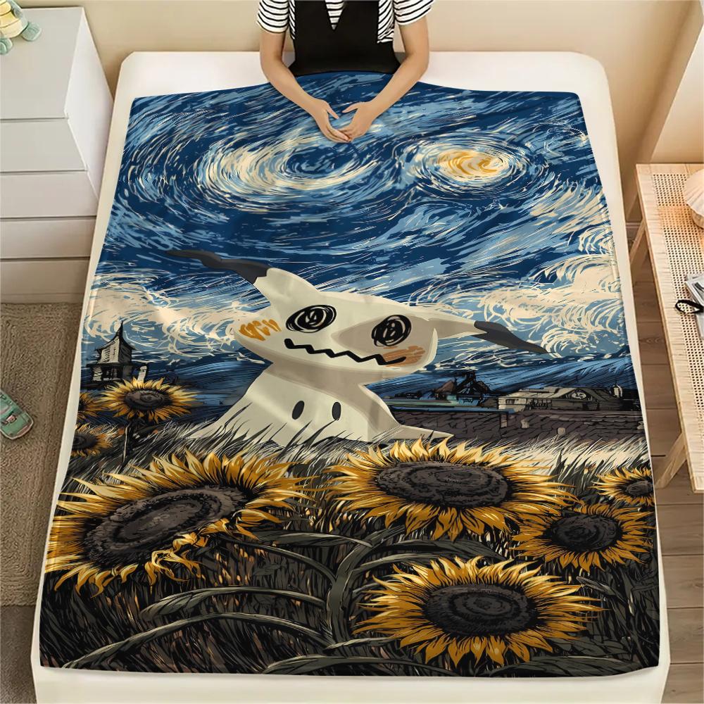 Gengar Print Flannel Blanket,High quality Comfortable for All Seasons,Home Decor,Warmth and Comfort,Perfect for Christmas Gifts