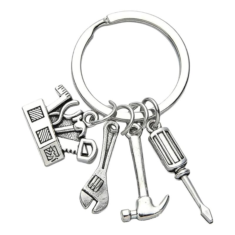 

Creative Alloy Keychain With Simulated Wrench Screwdriver And Hammer Design For DIY Enthusiasts 1