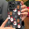 Santa Claus Elk Snowman Phone Case For iPhone 16 15 14 Plus 13 12 11 Pro Max 16 Plus X XR XS MAX 8 7 Plus Autumn aWinter Gift Shockproof Soft Cover