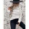 Women's Autumn and Winter Knitwear European and American Foreign Trade Casual Pullover Chenille Striped Sweater