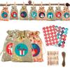 DIY Christmas Advent Calendar Gift Bag Set Children Birthday Holiday Candy Wrap