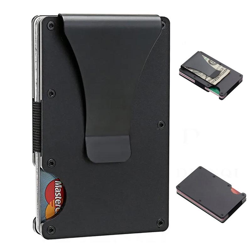 Aluminum Alloy RFID Anti-Theft Ultra-Thin Metal Card Holder Wallet for Men
