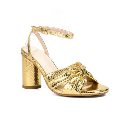 Sandalias de Mujer Oro Plata Tacón Alto Talla Grande 50