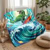 Rainbow Dragon Fantasy Theme Blanket Lightweight Warm Flannel Blanket Decorative Throw Blanket for Home Decoration