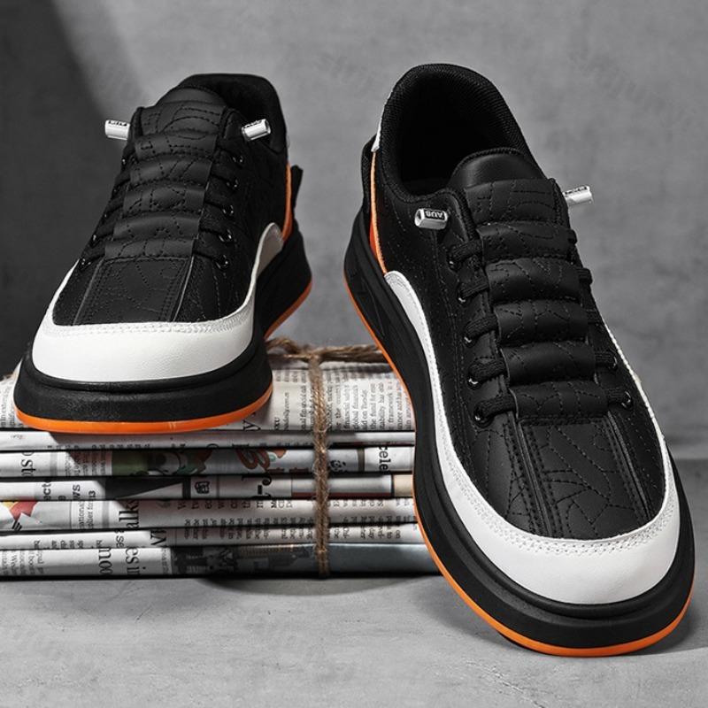Fashion 2025 New Men Sneakers Fashion PU Leather Casual Shoes Street Skateboard Shoes Men Platform Vulcanized Shoes Tenis Masculino