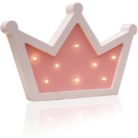 SICHOWEL Queen Princess Kings Shaped Sign-Lighted,Crown Decor for Birthday Wedding Party, Christmas, Kids Room, Living Room Decor (1, Pink) (1)