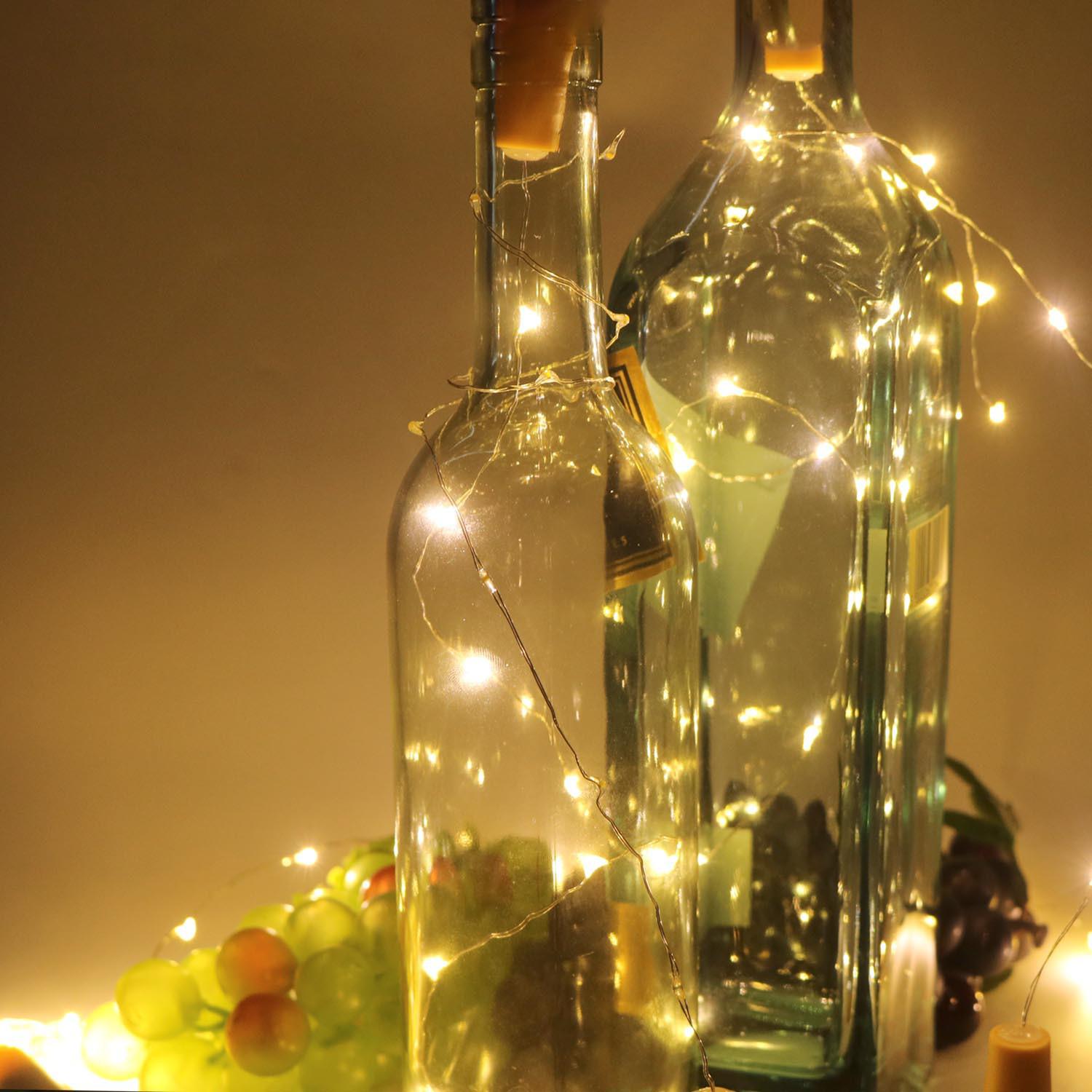 

Waterproof Solar Cork LED String Lights: 10-20 Bulb Options for Wine Bottles 10 lights теплый белый
