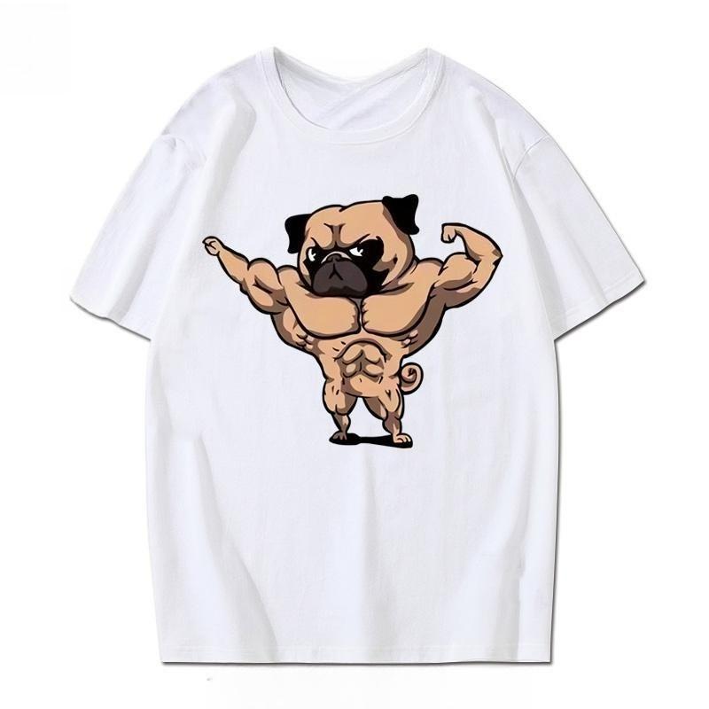 Gymnasium Fitness Short Sleeve T-Shirt Summer Trendy Basketball Sports Loose Cotton Crew Neck Top Summer Breathable Tees